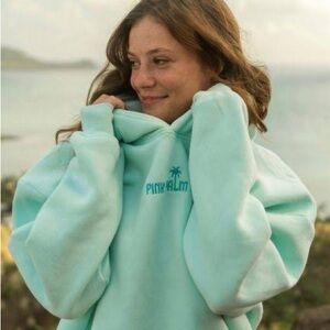 Pink Palm Puff Hoodie